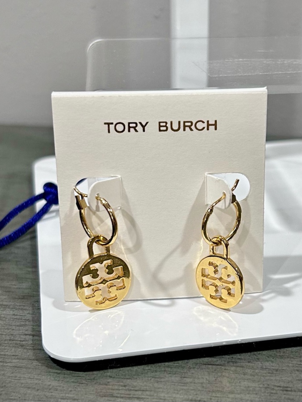 Tory Burch Gold Tone Drop Earrings